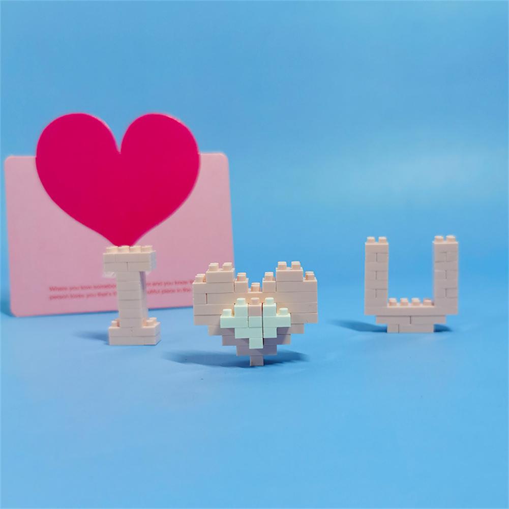 I Love U Building Blocks Model Toys Creative Romantic Letter Diy Building Bricks For Couple Birthday Valentines Gifts