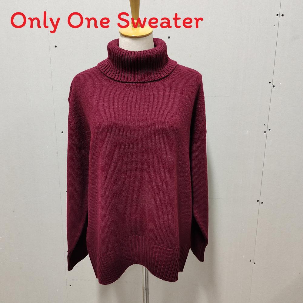 Autumn Winter Women Sweater With High Neck Knitted Fabric For Casual Lounge Wear