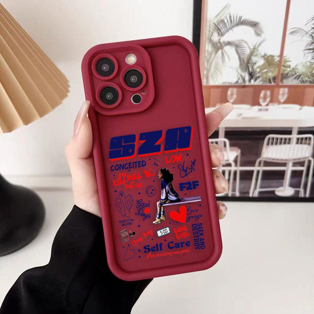 Singer SOS S-SZA Phone Case For iPhone Apple 17 AIR 16 16E 11 12 13 14 15 XR Plus Pro Max DIY Case TPU Shockproof Cover Capa
