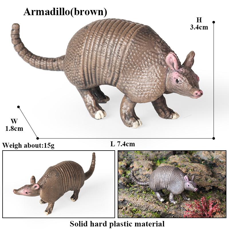 Oenux Wild Animals Simulation AArdvark Anteater Armadillo Pangolin Ant Natural Enemy Figurines PVC Model Collection Kid Toy Gift