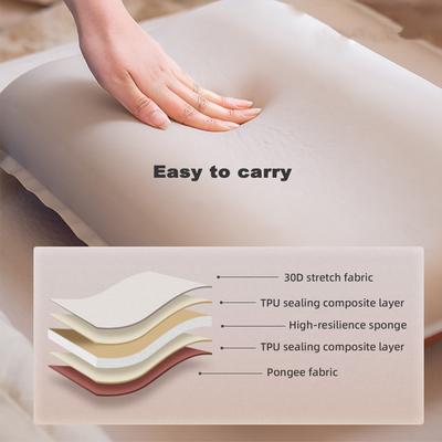 Sponge Pillow Automatic Inflatable Pillow Camping Tent   Cushion Pillow for Camping Traveling Hiking