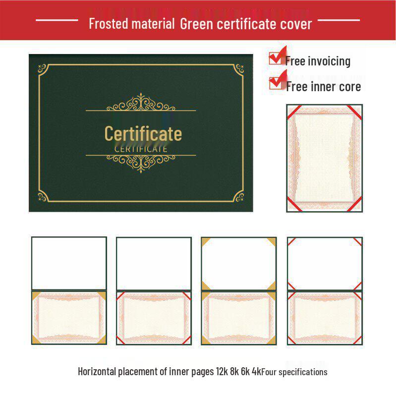 A4/A3 Honor & Graduation Certificate with Customizable Inner Page & Protective Outer Case