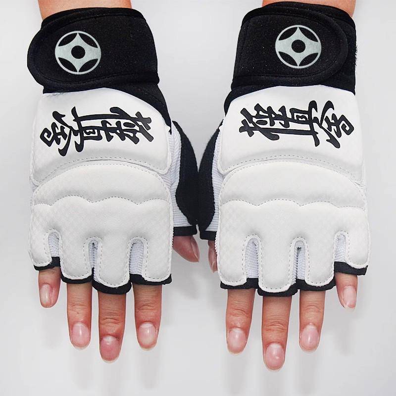 Kyokushin Half Fingers Gloves Karate MMA Fighting Training Boxing Gloves TKD Martial Arts Sparring Hand Protector Kids Adults