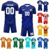 Personalisierte Shirts Kit Herren Mädchen mit Namen Nummer benutzerdefinierte Fußballtrikots für Jungen Trainingsanzug