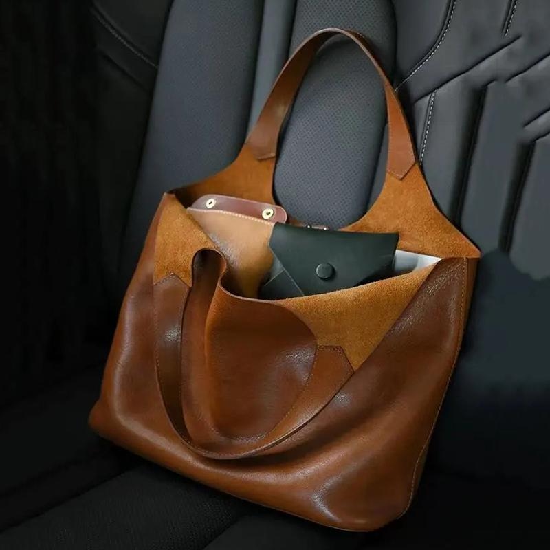 Yogodlns PU Leather Tote Bags For Women Luxury Designer Handbag Purses Large Capacity Underarm Shoulder Bag