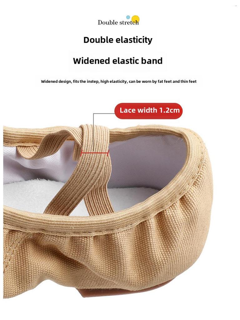 Women's Heeled Dance Shoes - Adult Ballet - Soft Leather Sole - Indoor/Outdoor - Lace-Free - Teacher Approved