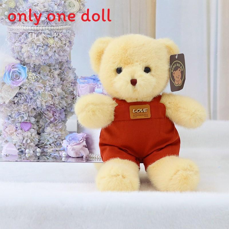 Teddy Bear Plush Toy With Overalls For Kids And Adults Comfort Sleep Decor