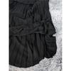 Export Single Za Home Fancy Full of Elastic High Waist Pleated Ruched Street Cool Long Summer Refreshing Black Dress