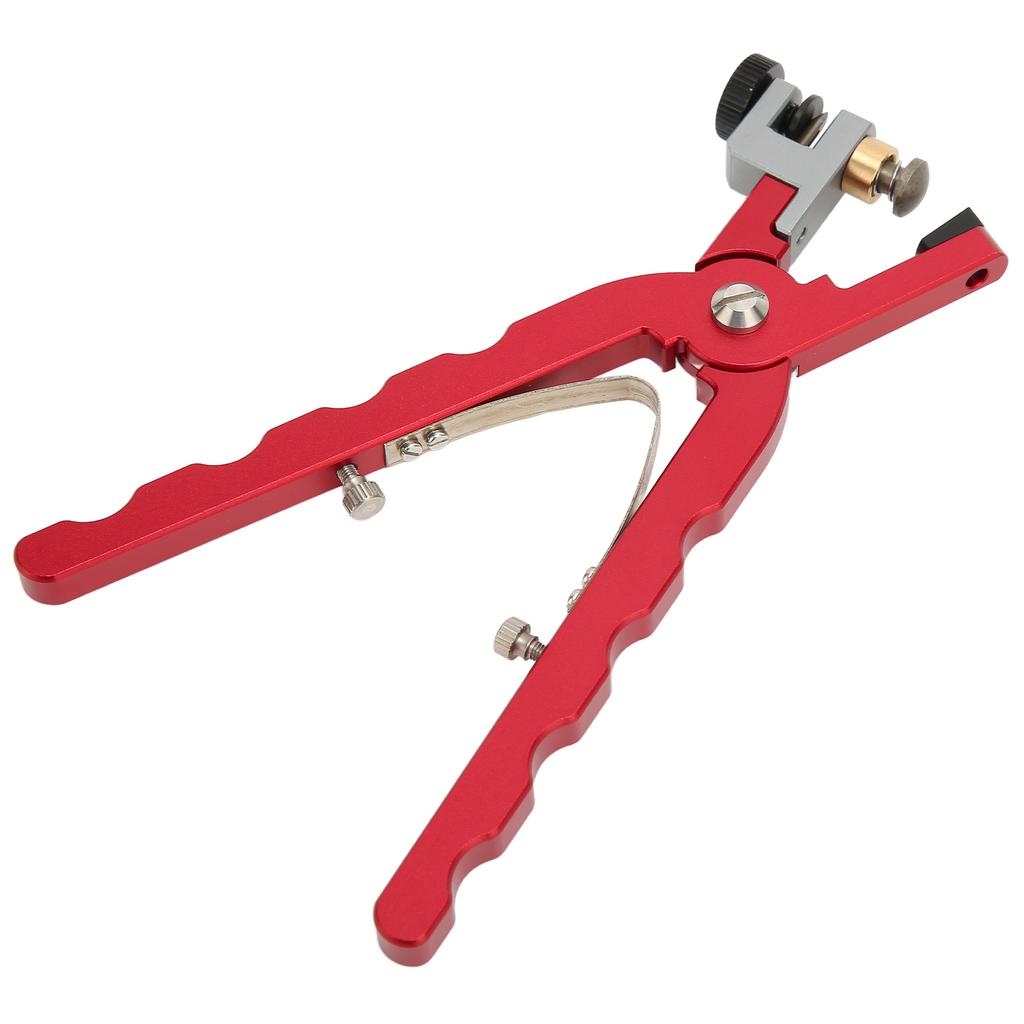 Watch Belt Hole Puncher Lightweight Portable Effort Saving Spring Steel Material Red Handle