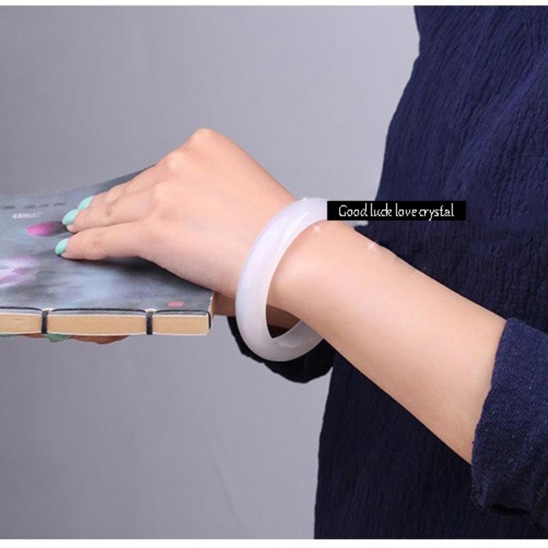 Bracelet en calcédoine naturelle et jade, breloque tendance, cadeau pour femme