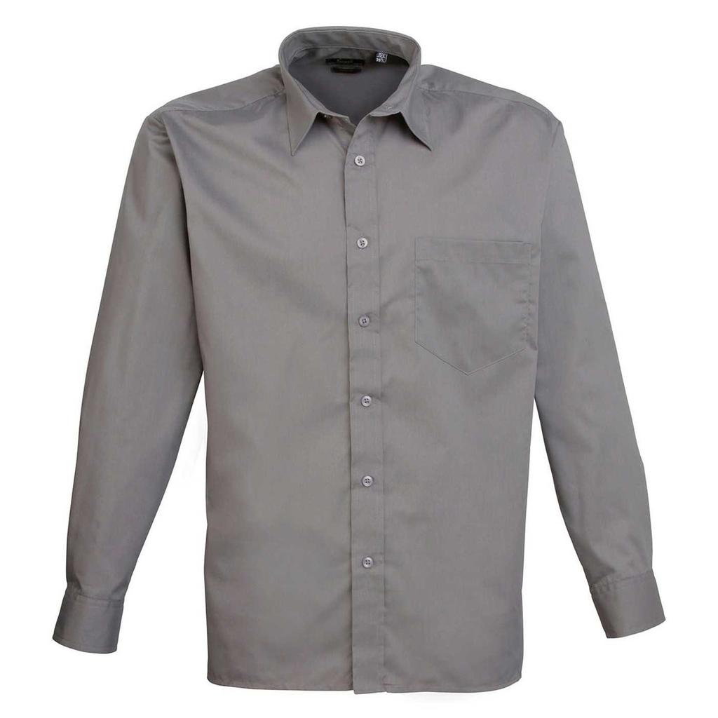 Premier Mens Poplin Long-Sleeved Shirt