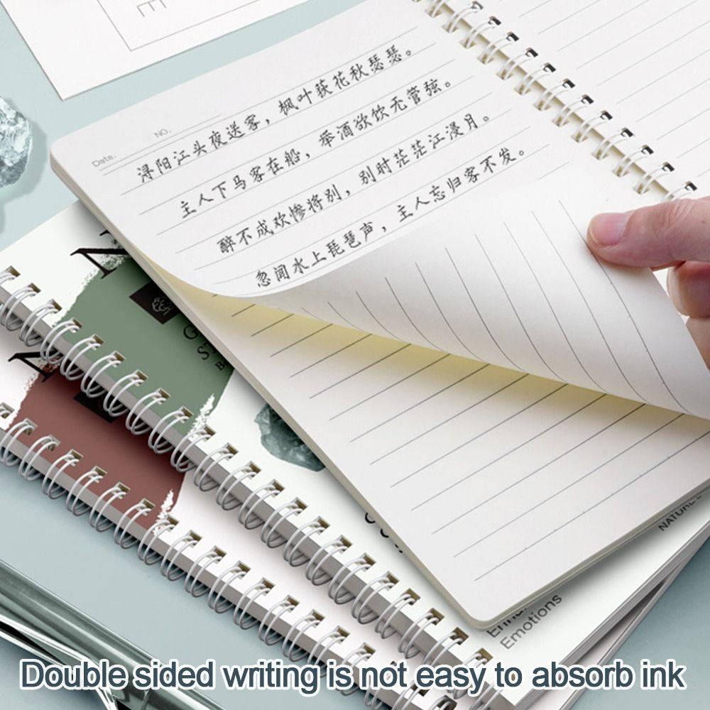 4pcs Retro Notebook A5 Journal Notebook Trendy Spiral Notebook  for Students