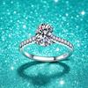 Pear-Shaped D Color 1.5 Carat Moissanite Ring in S925 Sterling Silver for Women