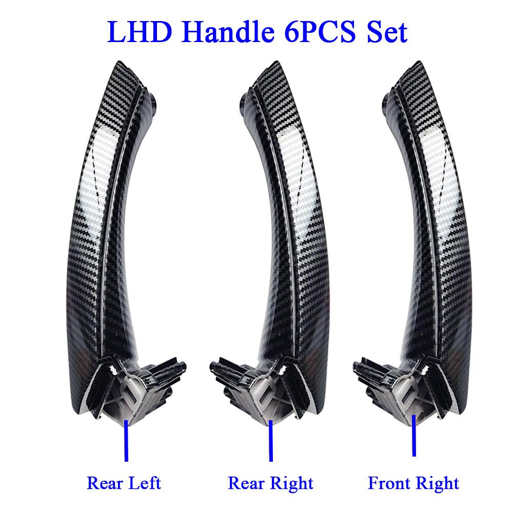 Auto Innentür Kohlefaser Innen Zuggriff Abdeckung Trim Ersatz Für BMW 3 Serie E90 E91 E92 316 318 320 325