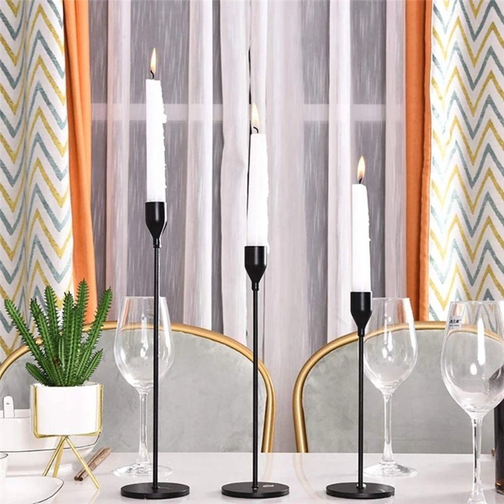 Exquisite Metal Luxury For Wedding Table Candlestick Candle Stand Tabletop Ornament Home Decor