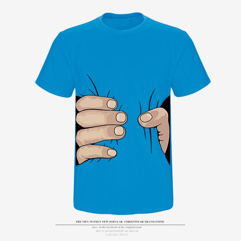 

Мультяшная футболка с коротким рукавом с 3D-принтом, футболка-макет, мужская футболка 6XL