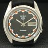 VINTAGE SEIKO 5 AUTOMATIC 7019A JAPAN MENS BLACK COLOR DIAL WATCH A708587-1
