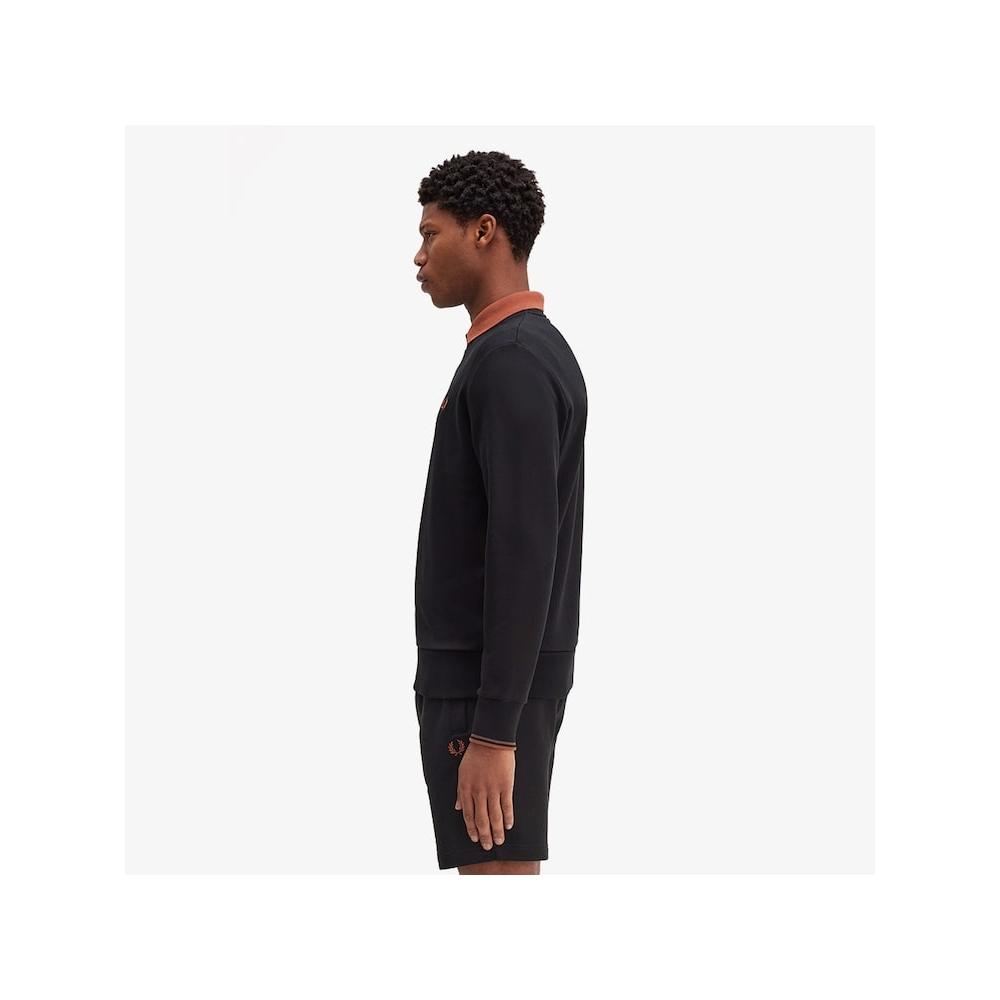 Fred Perry [baseline] Crewneck Sweatshirt   Black Afpm2437535 X56 qzgAfpm2437535 X56