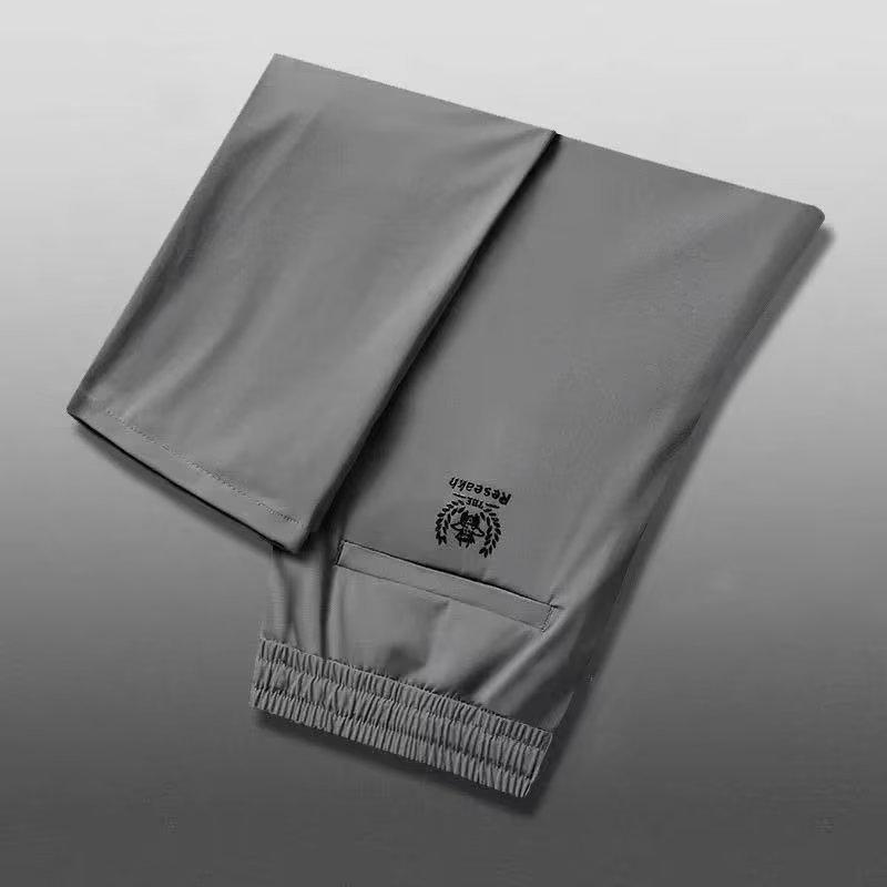 Men's Thick Velvet Elastic Waist Stretch Casual Pants for Autumn & Winter