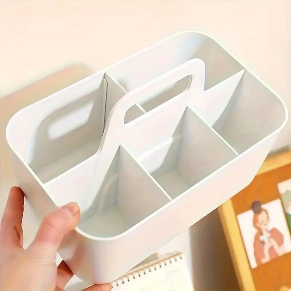 With Handle Pen Organizer Portable Desk Storage Basket Durable Marker Pen Storage Box  Office Use