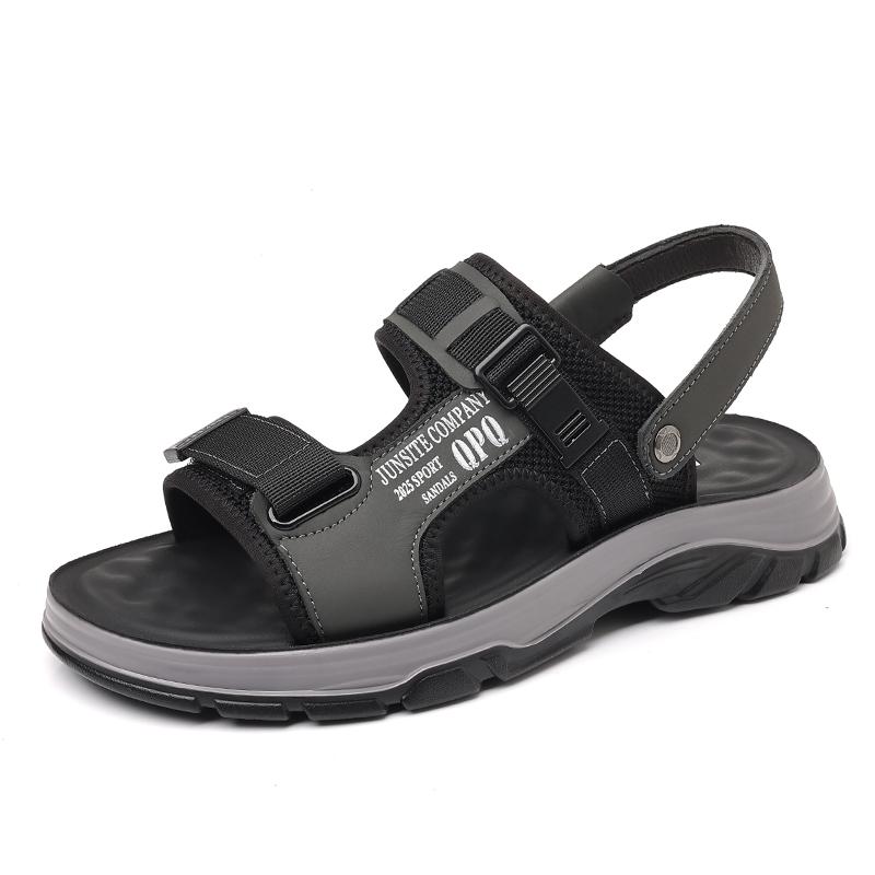 

Fashion Open-toe Soft Men s Sandals Comfortable Men Summer Shoes Non-Slip Beach Flats Mens Gladiator Sandals Quick Dry Casual Sneakers 44 серый