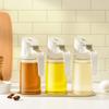 Oil Bottle with Automatic Opening And Closing, Leak-Proof, Non-Stick, Large Capacity Soy Sauce And Vinegar Seasoning Bottle, 500ml, Cream White