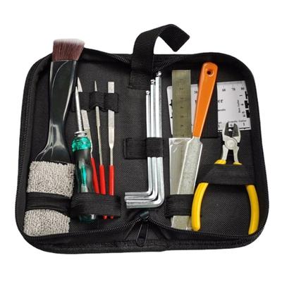 Guitar Tool Kit Repairing Maintenance Tool String Organizer String Action Ruler Gauge Measuring Tool Hex Wrench Cleaning