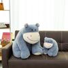 Hippo Cute Cartoon Plush Toy Adorable Zoo Souvenir Children Festival Gift Doll