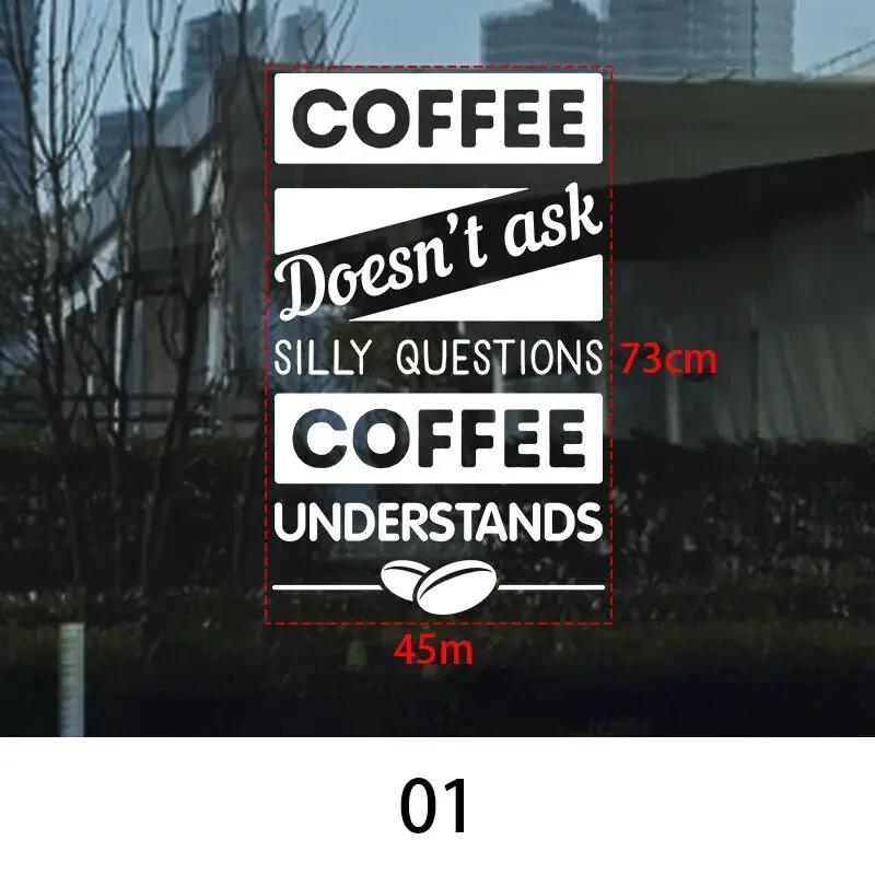 

Sign Window Glass Film Coffee Shop Wall Sticker Cafes Ice Cream Bread Cake Wall Art Decals DIY Restaurant Milk Tea Shop Decor