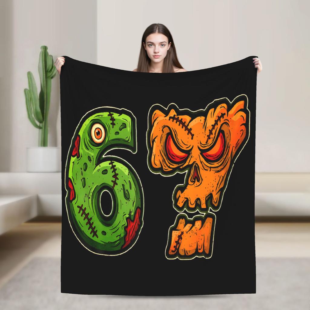 67 Six Seven Meme Mom 67 Meme Plush Blanket Kids Adult  Flannel Throw Blanket For Couch Bed Super Warm Bedspread Gift Idea