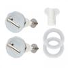 Toilet Cover 2pcs Toilet Seat Fix Fitting Replacement Hinges Stainless Steel