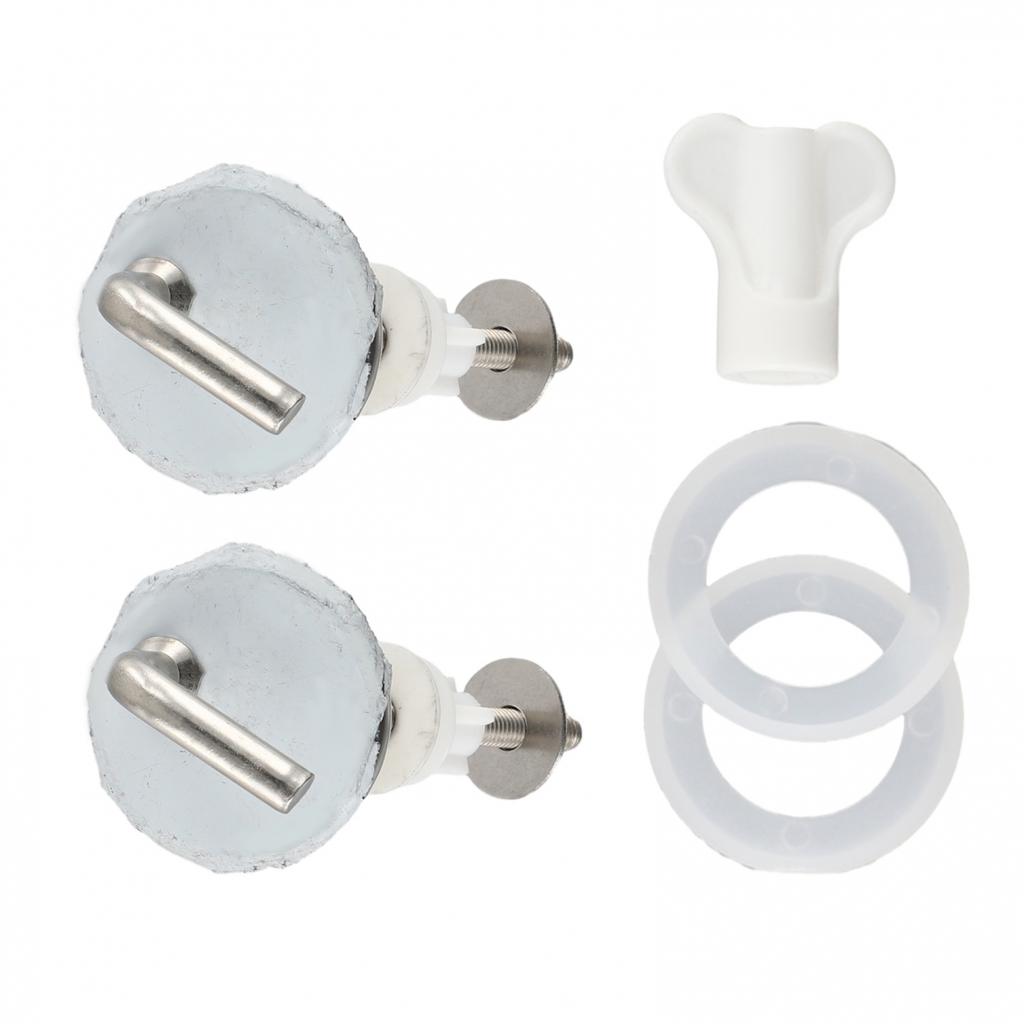 Toilet Cover 2pcs Toilet Seat Fix Fitting Replacement Hinges Stainless Steel