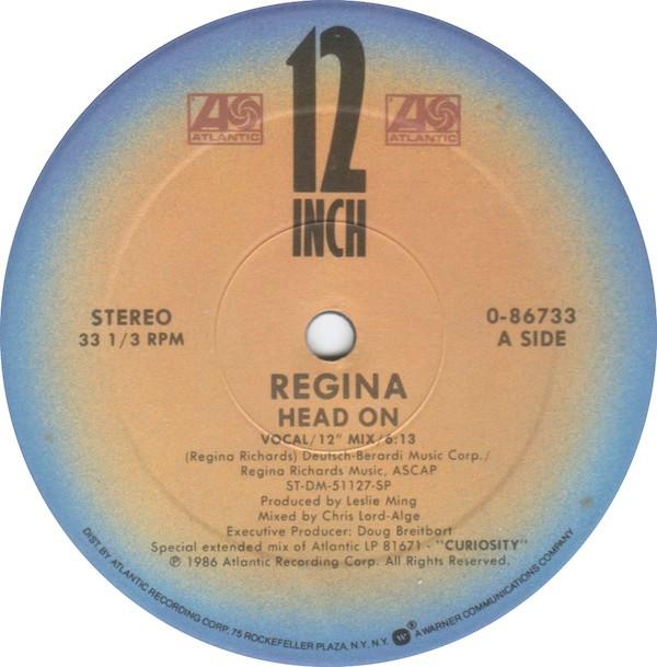 

12inch Record REGINA - Head On 086733 Atlantic 1986 US Dance & Electronica Used