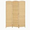 3-Piece Wooden Folding Screen, Foldable Room Divider for Living Room and Bedroom