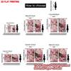 Modern Leopard Pink Flower Curtains Digital Printed Window Drapes Animal Floral Design Living Room Bedroom Decor Set Of 2 Made Polyester