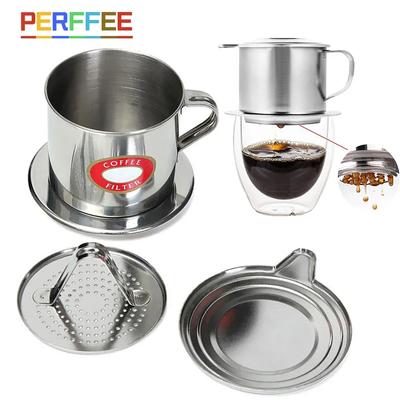 Filtru Cafea Vietnamez Oțel Inoxidabil Stil Vietnamez Picurător Cafea Vas Preparator Infuzor Ceașcă Filtru Cafea Portabil prin Picurare