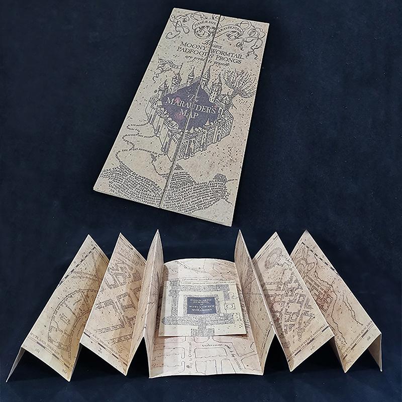 

Карта Гарри Поттера Мародера, винтажный декоративный постер, школьный билет Хогвартса, волшебная настенная наклейка, живопись, периферийные устройства в стиле аниме