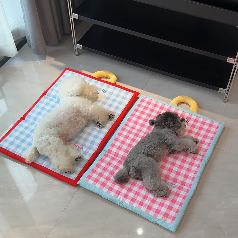 

Waterproof Pet Ice Mat Foldable Cooling Mat Comfortable Dog Nest Pet Sleeping S синій