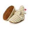 MYGGPP Striped Knitted Fabric 0-1 Years Old Baby Soft Bottom Shoes Baby Shoes Warm Shoes Baby Socks Overshoes