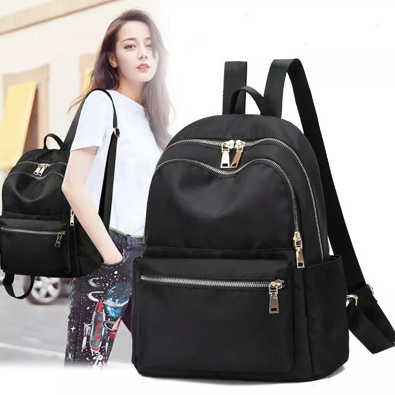 Schoolbag Backpack Women's 1011 New Trendy Travel Oxford Cloth Small Backpack Women's Versatile Fashion Canvas Small Bag Book Bag