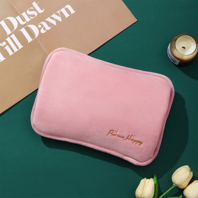 Removable Cute Cartoon Hot Water Bottle Cover with Double Hand Inserts and Charging Plush Waistband, Washable and Sold Separately for Women.