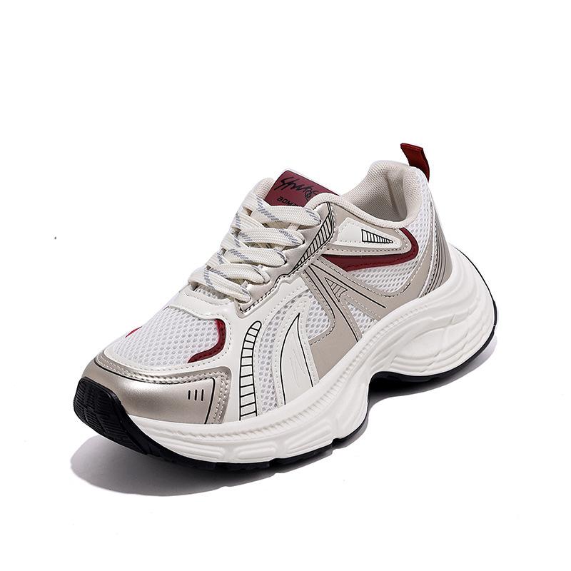 Thick-soled heightening versatile dad shoes for women's 2025 spring new popular soft-soled casual sports shoes 9938