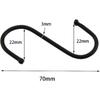 E-outstanding S Hook 12PCS 2.7 x 0.8 x 0.1Inch Black Heavy Duty Stainless Steel S-Shaped Hooks Hangers for Hanging pots and Pans, Plants, Utensils,