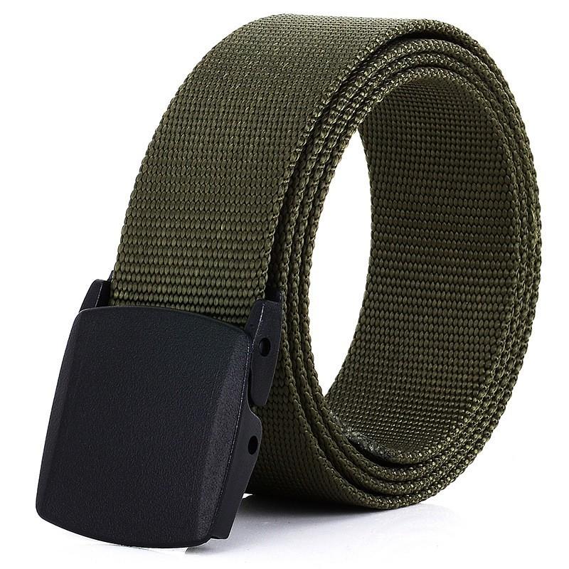 Factory Outdoor Security Check Nylon Sports Canvas Belt Casual Authentic YKK Button