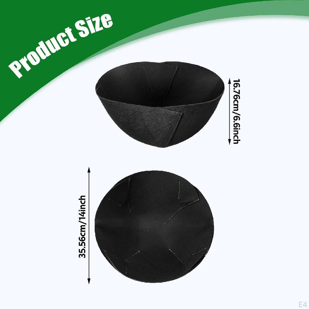 2 Pack Felt Liners, Planter Basket Flower Pot for Garden, Balcony, Yard