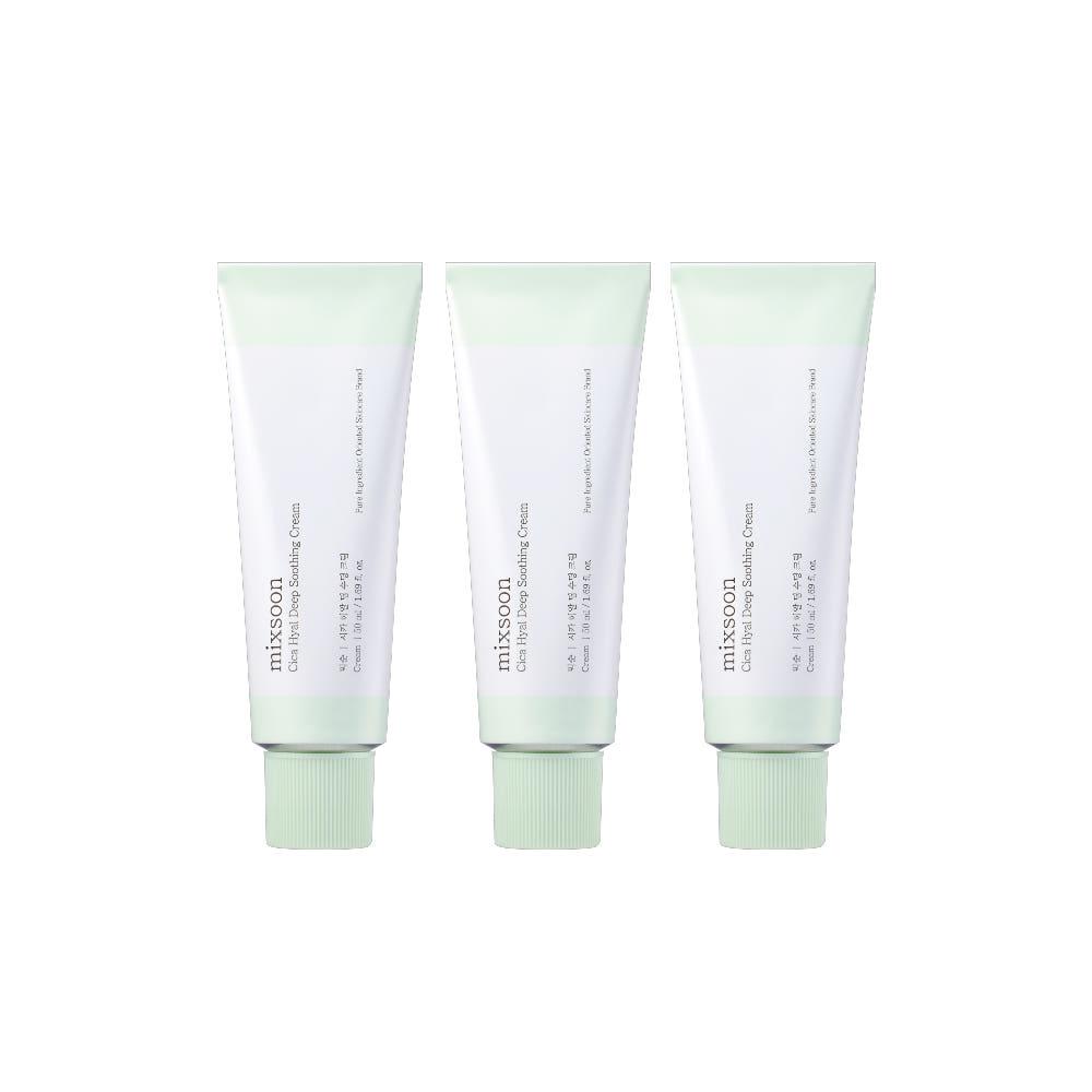Mixsoon Cica Hyal Deep Soothing Cream 50ml x 3 Units Deep Hydrating Face Moisturizer