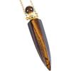 Nupuyai Natural Tiger's Eye Stone Crystal Stone Essential Oil Diffuser Necklace for Women and Men, Hexagonal Perfume Bottle Pendant