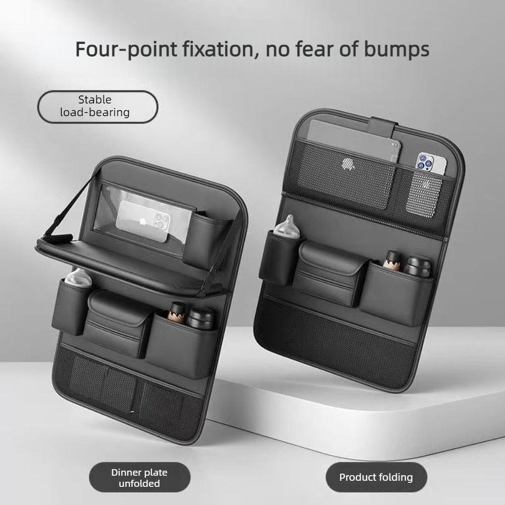 1Pcs Car Seat Back Organizer Storage Bag Foldable Tray Tablet Holder Tissue Box for Auto Back Seat Travel Accessories