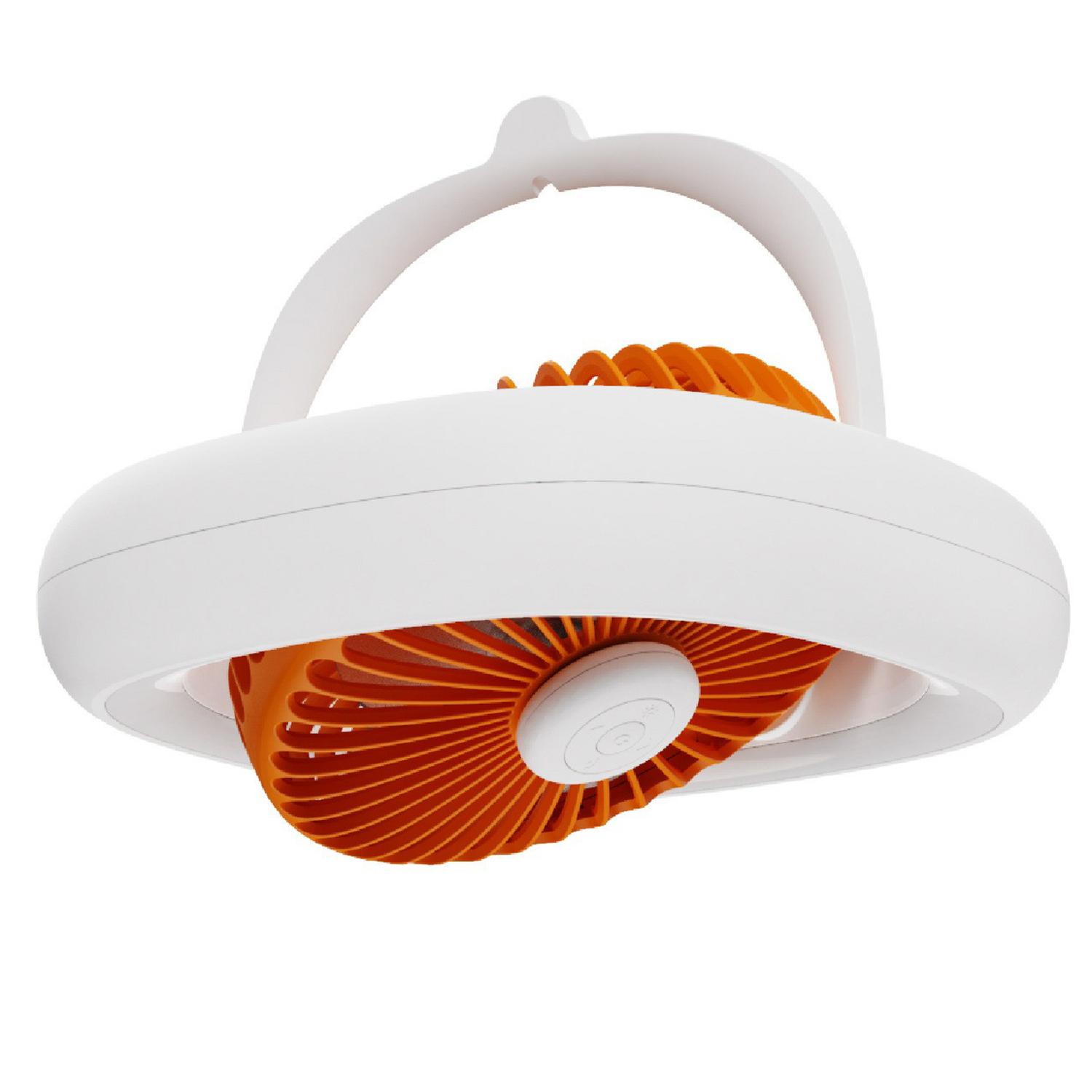 

JP-ytds Foldable Table Desk USB Fan Air Circulator Hanging Fan with Light (CE) Orange