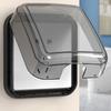 Wall Switch Cover Box Self-Adhesive Wall Mounted Waterproof Clear Wall Light Socket Doorbell Cover Guard Bathroom Accessories